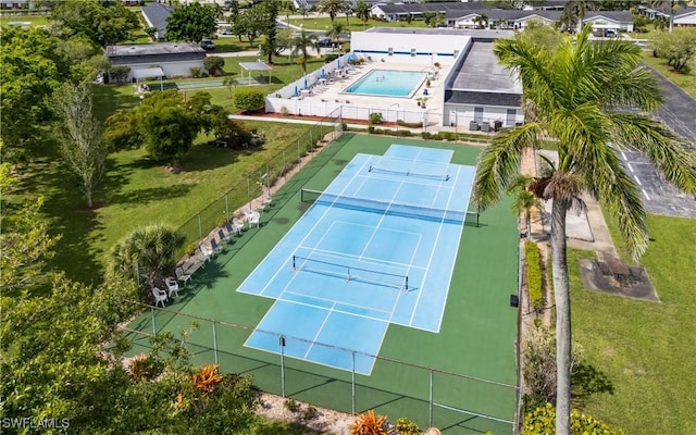 6884 Sandtrap Dr Unit 4, Fort Myers, FL 33919 - drone / aerial view of a pool area