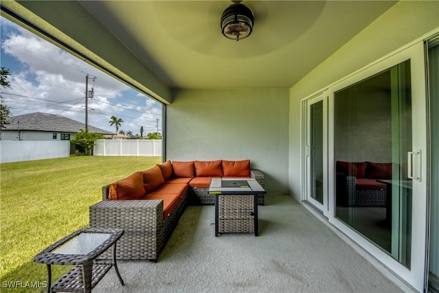 506 NE 2nd Place, Cape Coral, FL 33909 - view of patio / terrace with an outdoor hangout area