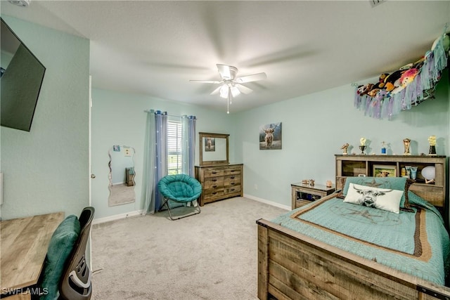 506 NE 2nd Place, Cape Coral, FL 33909 - bedroom with carpet and ceiling fan