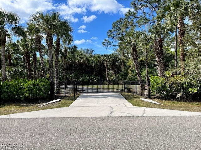 211 11th St NW, Naples, FL 34120 - view of concrete driveway with a gate