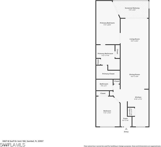 3067 W Gulf Dr Unit 102, Sanibel, FL 33957 - view of home floor plan
