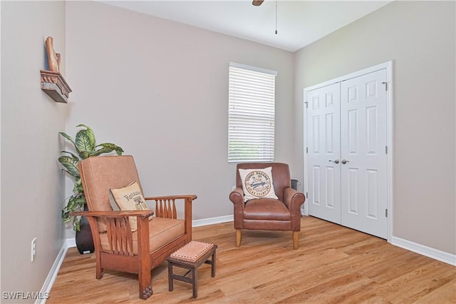 3344 Apple Blossom Dr, Alva, FL 33920 - sitting room with light wood-style flooring and a ceiling fan