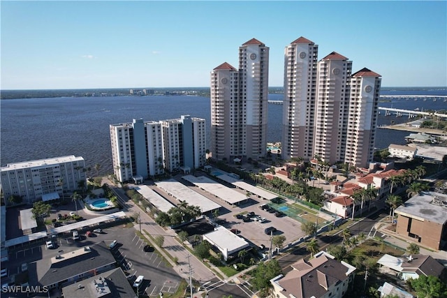 1925 Clifford St Unit 202, Fort Myers, FL 33901 - aerial view of property and surrounding area with a nearby body of water and nearby urban area