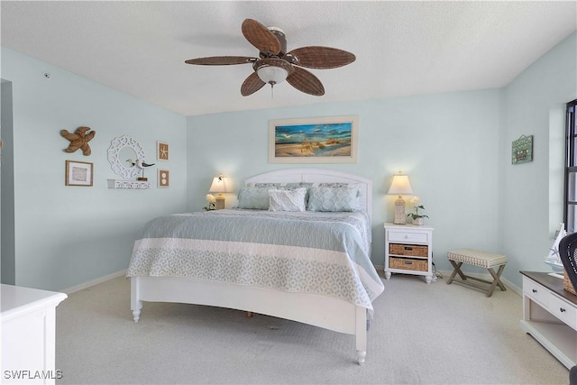 1925 Clifford St Unit 202, Fort Myers, FL 33901 - bedroom with light colored carpet and ceiling fan