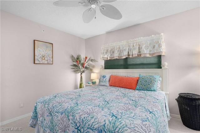 1925 Clifford St Unit 202, Fort Myers, FL 33901 - carpeted bedroom featuring ceiling fan and a textured ceiling