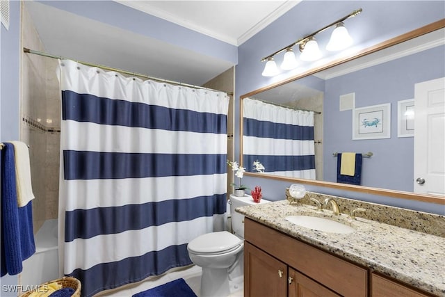 1925 Clifford St Unit 202, Fort Myers, FL 33901 - bathroom with ornamental molding, vanity, and shower / tub combo