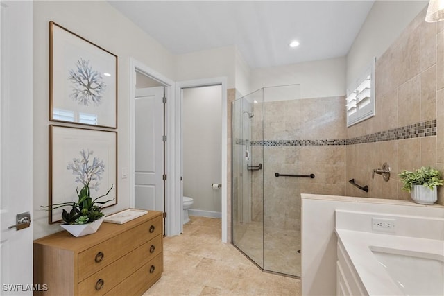 8834 Vaccaro Ct, Naples, FL 34119 - bathroom featuring walk in shower and vanity