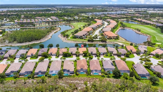 8834 Vaccaro Ct, Naples, FL 34119 - aerial view of property and surrounding area featuring nearby suburban area and a large body of water