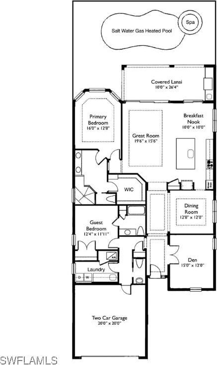 8834 Vaccaro Ct, Naples, FL 34119 - view of floor plan / room layout