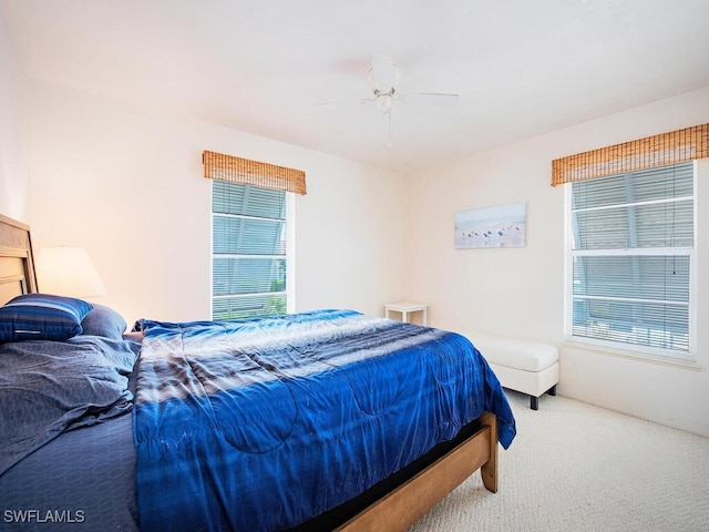 1132 Bond Ct, Marco Island, FL 34145 - carpeted bedroom with a ceiling fan