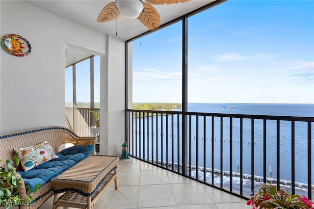 1920 Virginia Ave Unit 1102, Fort Myers, FL 33901 - sunroom / solarium featuring a water view