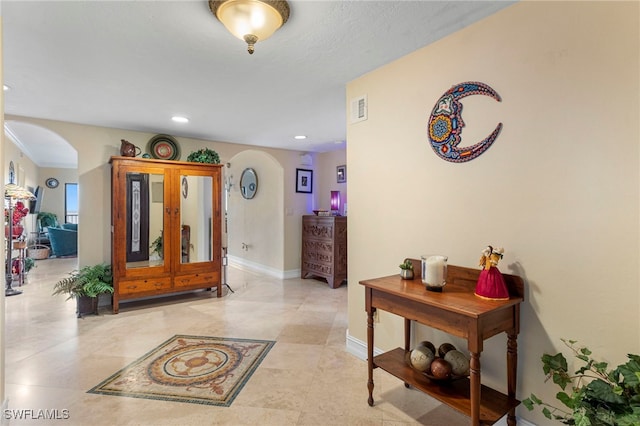 1920 Virginia Ave Unit 1102, Fort Myers, FL 33901 - foyer with arched walkways and recessed lighting