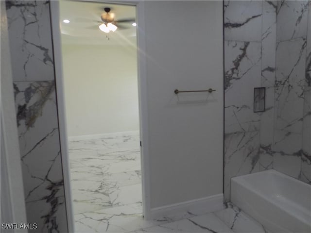 2924 Dunbar Ave, Fort Myers, FL 33916 - bathroom with marble finish flooring and shower / tub combination