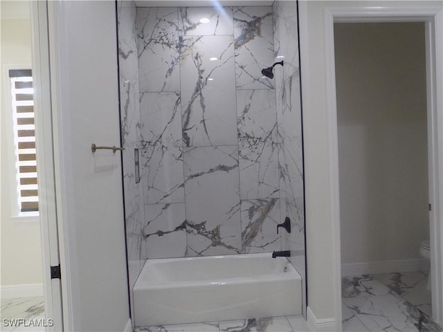 2924 Dunbar Ave, Fort Myers, FL 33916 - full bathroom featuring marble finish flooring and a combined bath / shower with marble appearance
