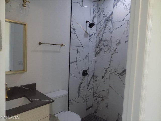 2924 Dunbar Ave, Fort Myers, FL 33916 - bathroom featuring vanity and a marble finish shower