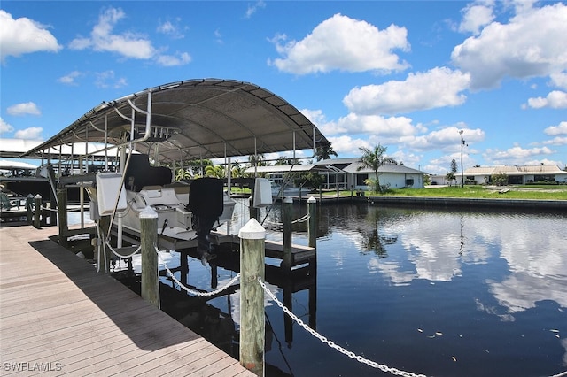 467 Stipe St, North Fort Myers, FL 33903 - dock area featuring boat lift and a water view