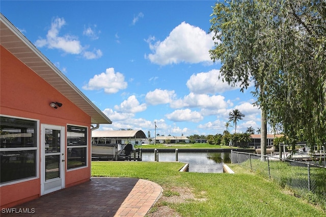 467 Stipe St, North Fort Myers, FL 33903 - view of yard with a water view and a patio