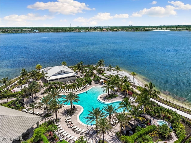 11699 Caleri Ct, Fort Myers, FL 33913 - drone / aerial view of a nearby body of water and a pool area