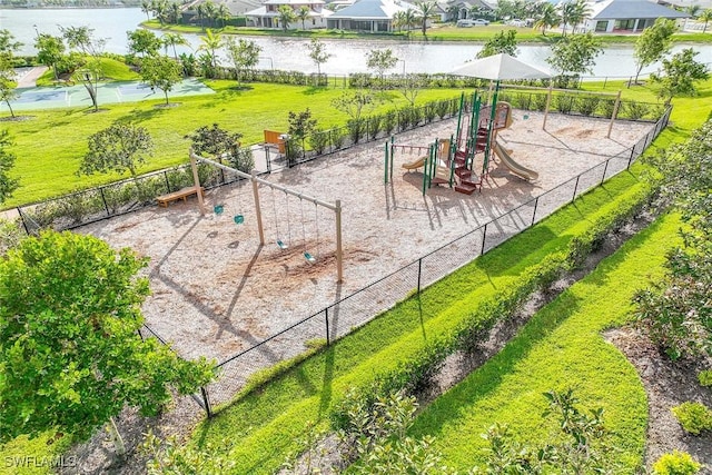14601 Tropical Dr, Naples, FL 34114 - view of patio featuring a water view and a residential view
