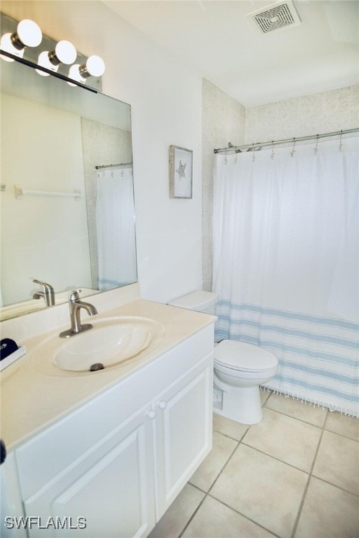 1958 Terrazzo Ln, Naples, FL 34104 - bathroom featuring vanity, tile patterned flooring, and a shower with curtain