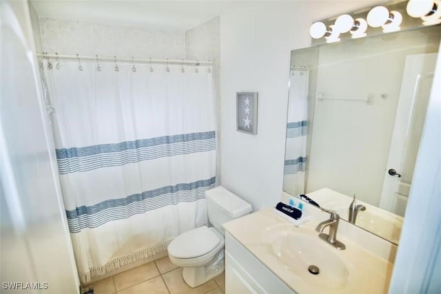 1958 Terrazzo Ln, Naples, FL 34104 - full bath with vanity, tile patterned flooring, and a shower with shower curtain