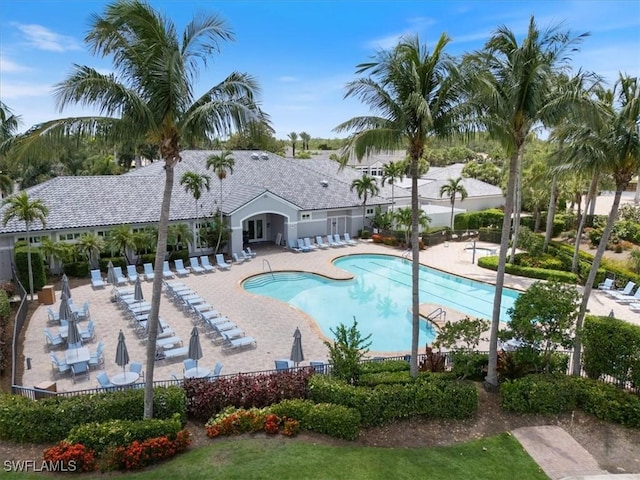 9245 Independence Way, Fort Myers, FL 33913 - community pool featuring a patio