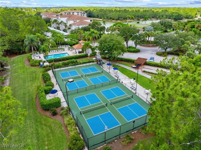 7625 Arbor Lakes Ct Unit 315, Naples, FL 34112 - bird's eye view of a pool and a large body of water