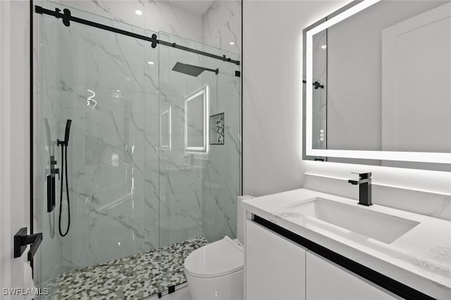2302 SW 16th Ter, Cape Coral, FL 33991 - bathroom with a marble finish shower and vanity