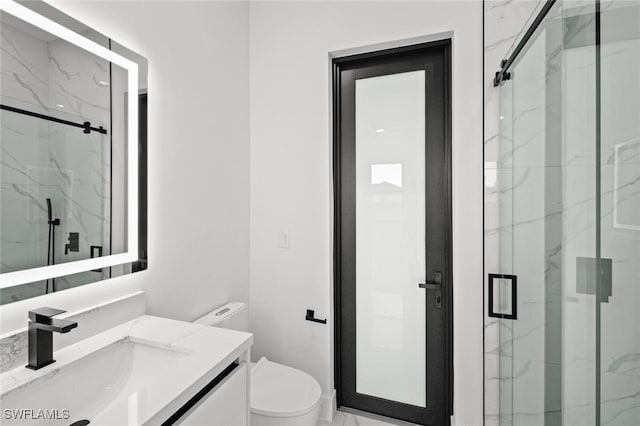 2302 SW 16th Ter, Cape Coral, FL 33991 - bathroom with vanity and a marble finish shower