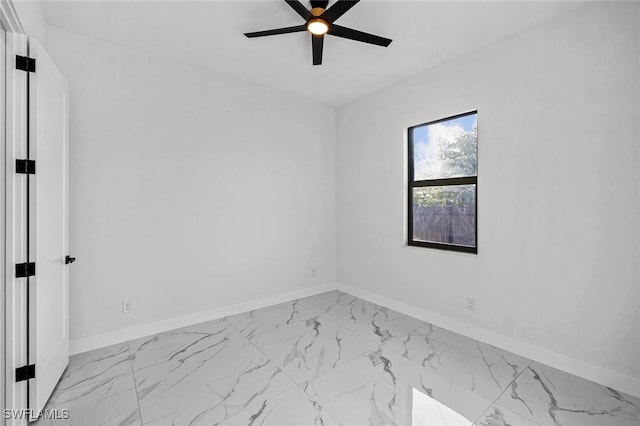 2302 SW 16th Ter, Cape Coral, FL 33991 - unfurnished room featuring ceiling fan and light marble finish floors