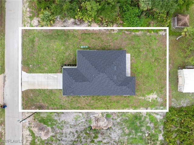 2703 54th St W, Lehigh Acres, FL 33971 - view from above of property with property parcel outlined