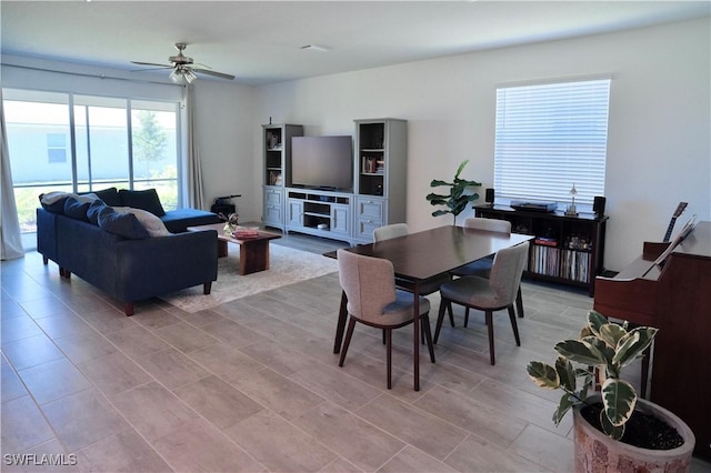 2445 Orchard St, Naples, FL 34120 - living room featuring a ceiling fan