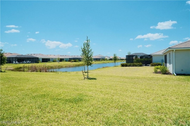 2445 Orchard St, Naples, FL 34120 - view of green lawn featuring a water view and a residential view
