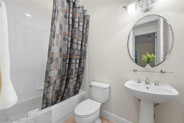 19793 Casa Verde Way, Estero, FL 33967 - bathroom with shower / bath combination with curtain and toilet