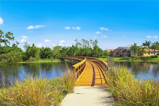 19793 Casa Verde Way, Estero, FL 33967 - dock featuring a water view