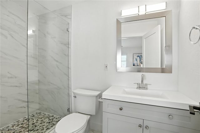 1324 Highlands Dr, Naples, FL 34103 - bathroom featuring vanity and a marble finish shower