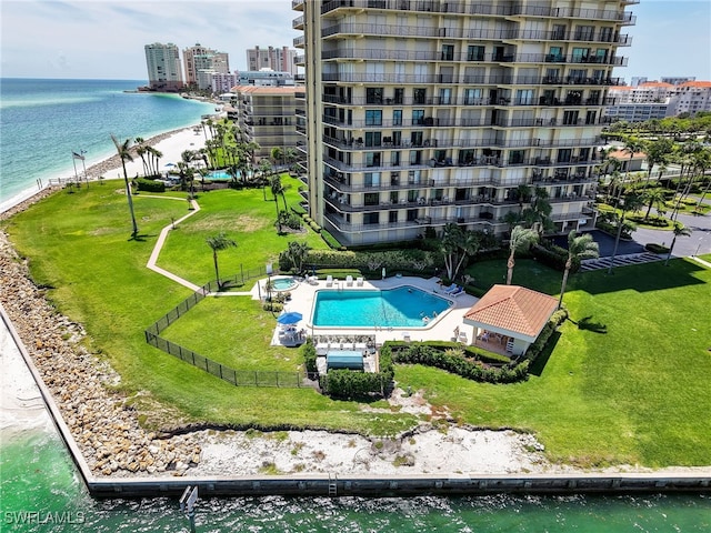 1100 N Collier Blvd Unit 920, Marco Island, FL 34145 - view of urban area with a large body of water and a pool