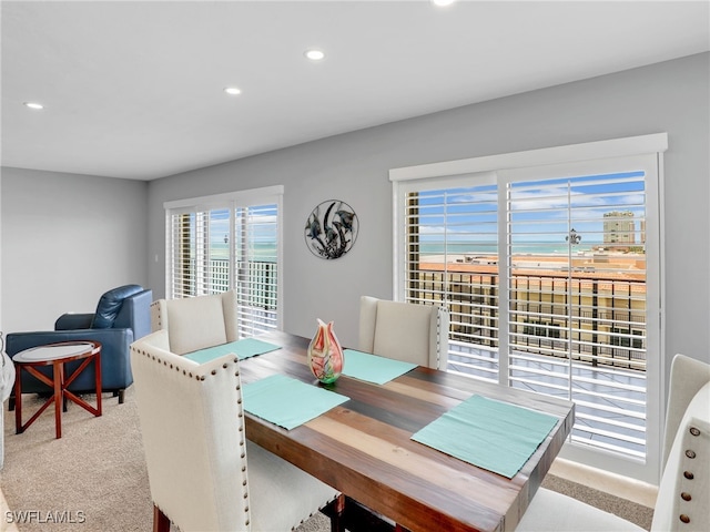 1100 N Collier Blvd Unit 920, Marco Island, FL 34145 - dining area with recessed lighting and carpet