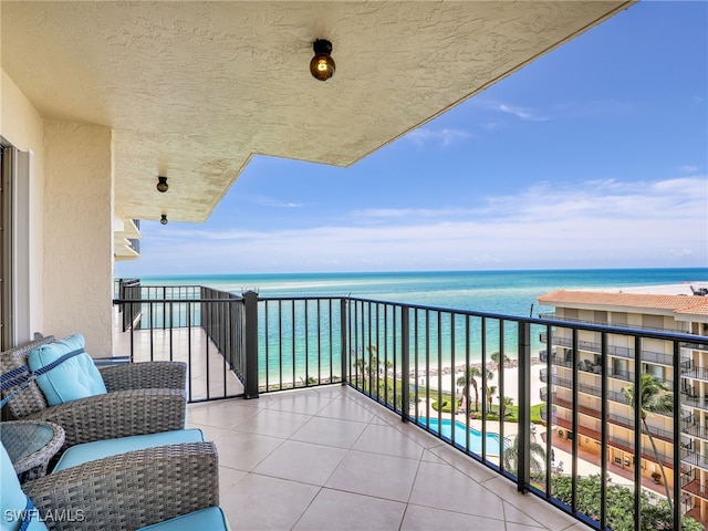 1100 N Collier Blvd Unit 920, Marco Island, FL 34145 - balcony featuring a water view and view of pool