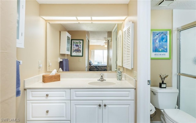 4549 SE 5th Pl Unit 211, Cape Coral, FL 33904 - full bathroom featuring vanity, ensuite bath, and ceiling fan