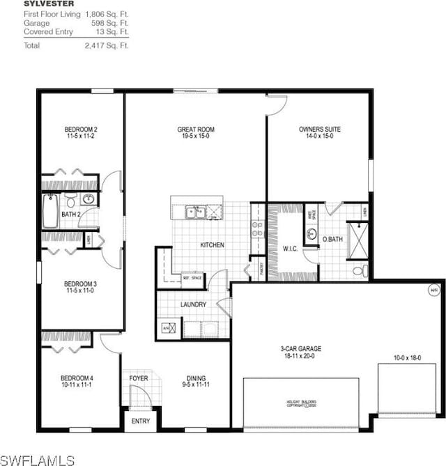 331 NW 19th St, Cape Coral, FL 33993 - view of home floor plan