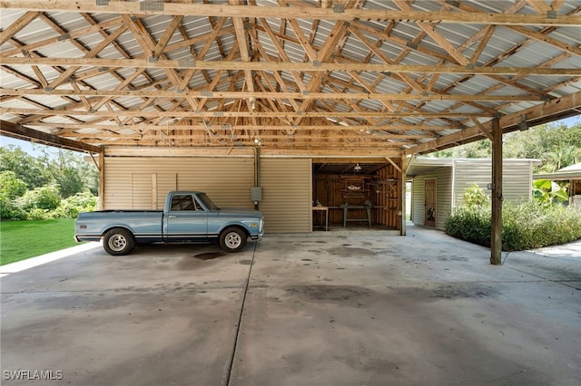 19350 Meredith Rd, North Fort Myers, FL 33917 - garage featuring a carport