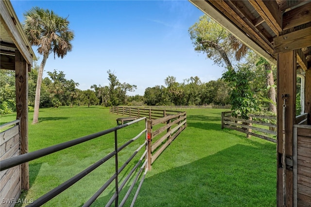 19350 Meredith Rd, North Fort Myers, FL 33917 - view of grassy yard featuring a view of rural / pastoral area