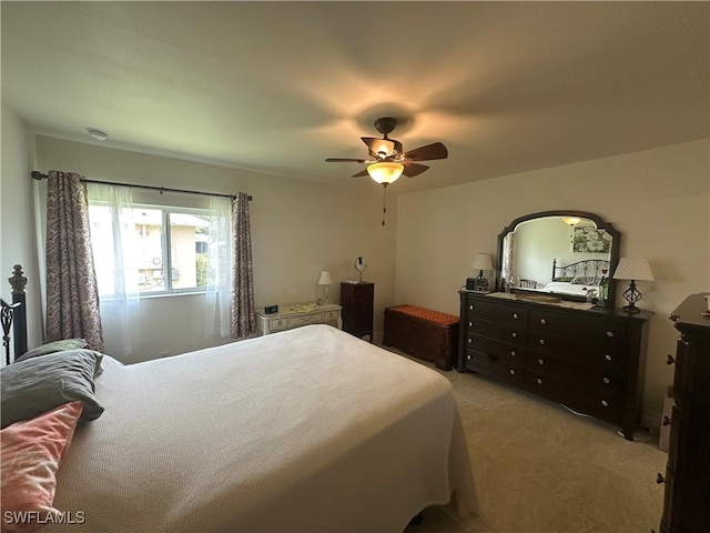 4627/4629 SW 7th Pl, Cape Coral, FL 33914 - bedroom featuring light colored carpet and a ceiling fan