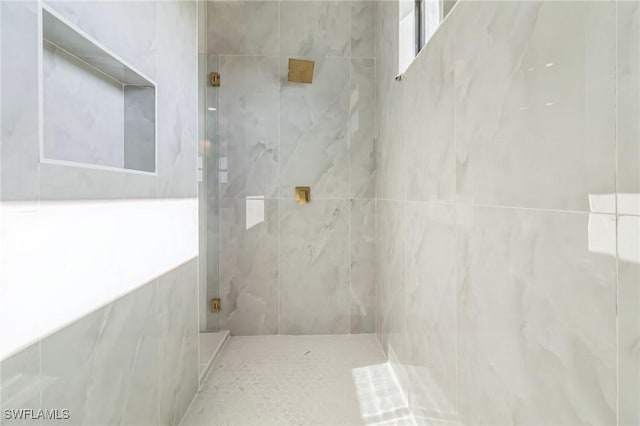 1040 NE 11th Ave, Cape Coral, FL 33909 - bathroom featuring a marble finish shower