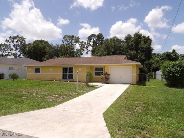 4807 6th St W, Lehigh Acres, FL 33971 - single story home with concrete driveway, an attached garage, and stucco siding