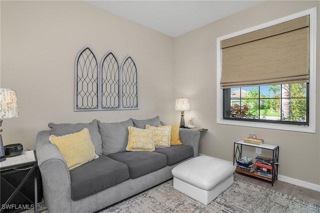 19545 Utopia Ln, Estero, FL 33928 - tiled living area with baseboards