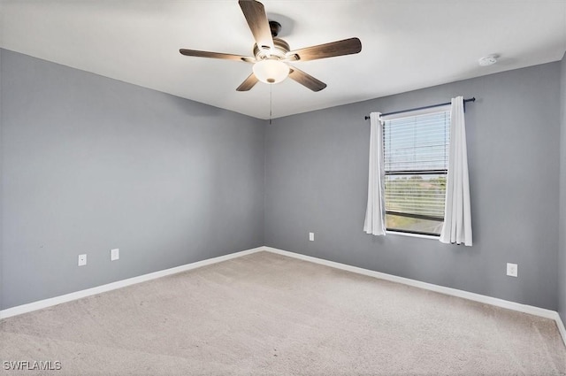 2738 Via Piazza Loop, Fort Myers, FL 33905 - empty room with ceiling fan, carpet, and a smoke detector