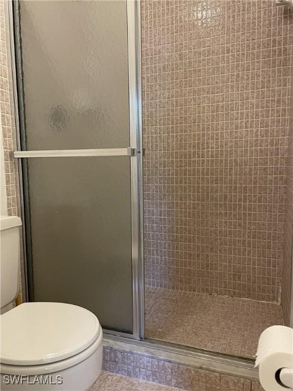 834 SE 46th St Unit 2A, Cape Coral, FL 33904 - bathroom featuring toilet and a shower stall