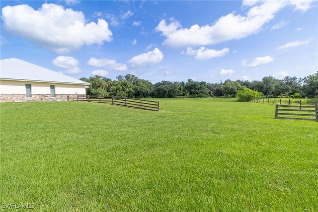 19801 N River Rd, Alva, FL 33920 - view of yard with a view of countryside